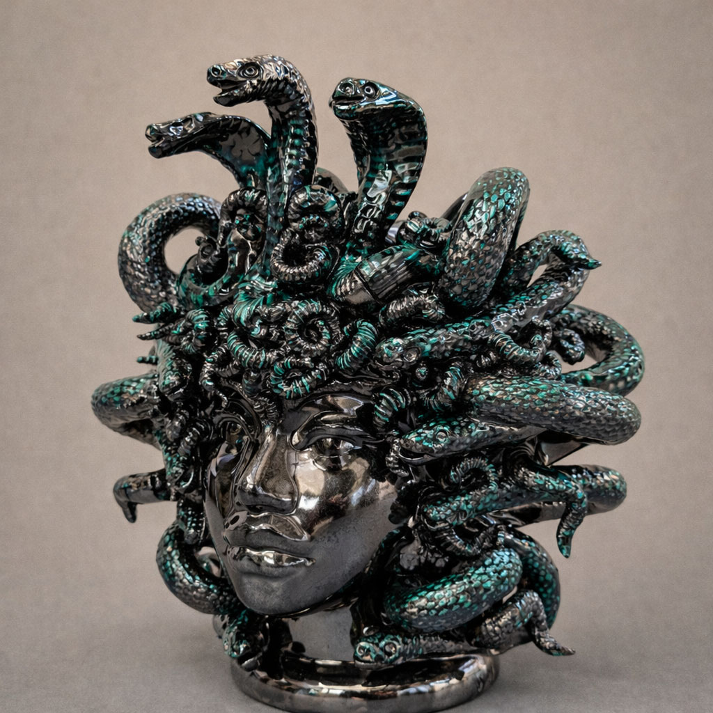 Testa di Moro "Medusa" H40 - immagine 4