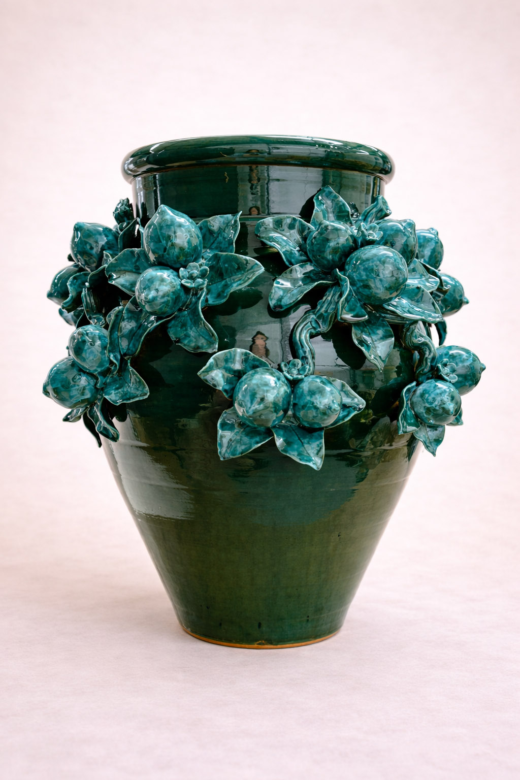 Giara con Limoni a rilievo "Verdone e Verde Chiaro"