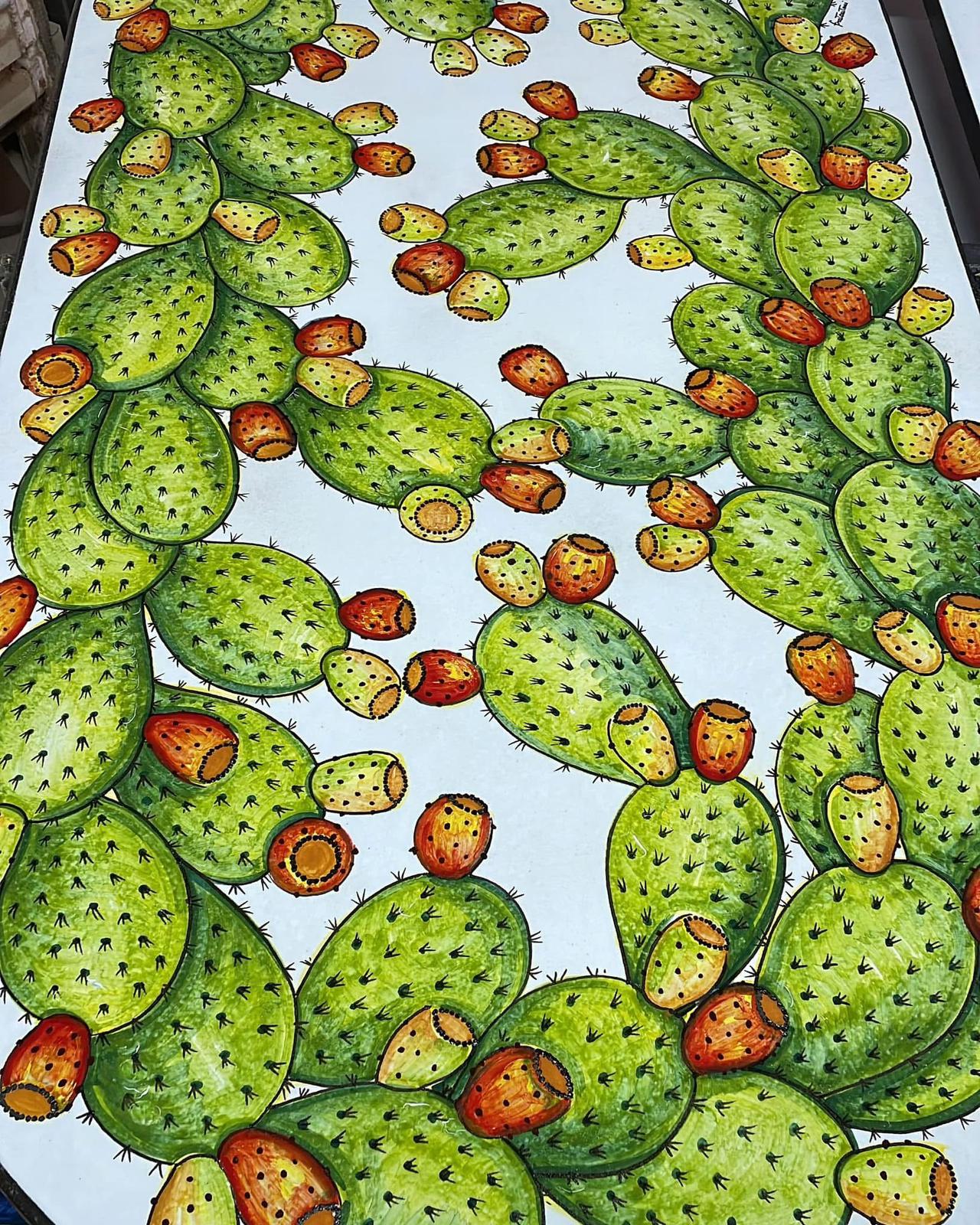 Tavolo con decoro Cactus