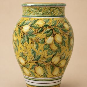 Giara con Decoro Limoni e Campitura Gialla